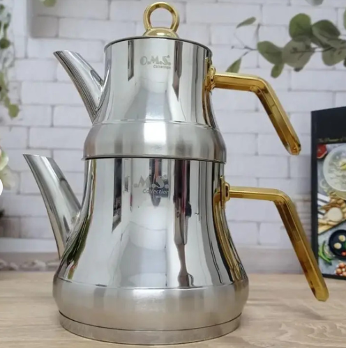 Чайник двухъярусный OMS 0,75/1,75 л Gold (8075-L)