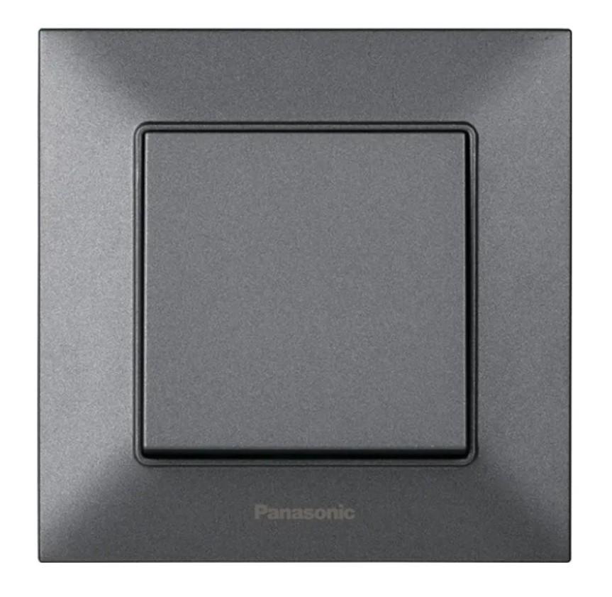 Вимикач одноклавішний Panasonic Arkedia Slim WNTC00012DG-UA Димчастий Вимикач одноклавішний Panasonic Arkedia Slim WNTC00012DG-UA Димчастий