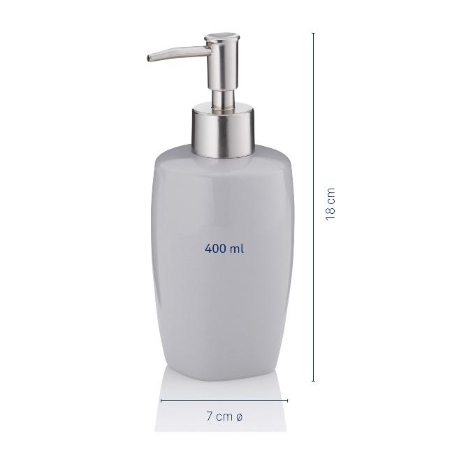 Дозатор для жидкого мыла Kela Landora 400 мл Серый (20407) - фото 5 Дозатор для жидкого мыла Kela Landora 400 мл Серый (20407) - фото 5