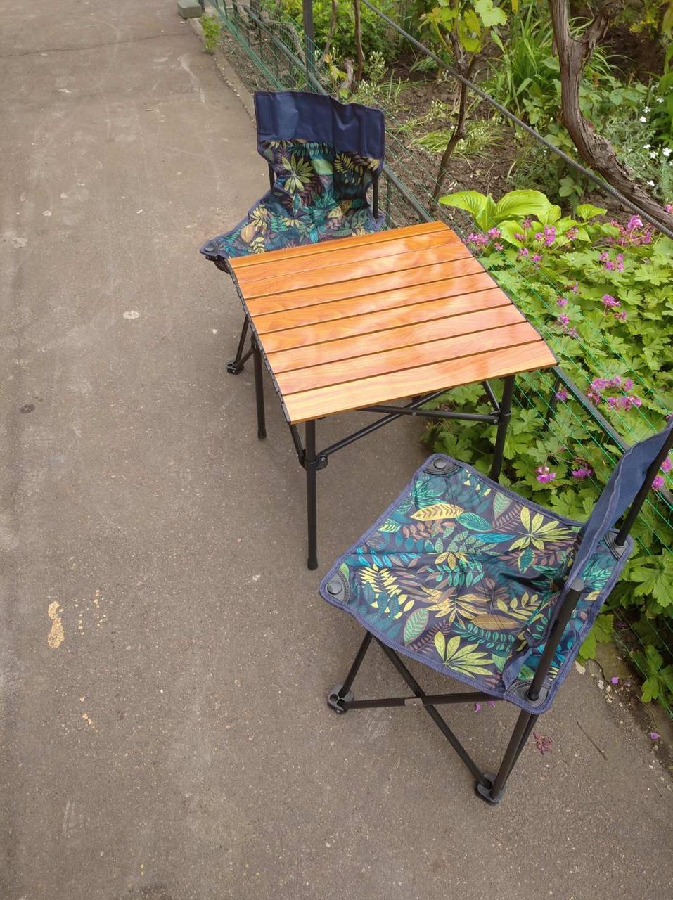 Туристический набор стол раскладной с системой Паук та 2 стулья с чехлами (17084) - фото 4