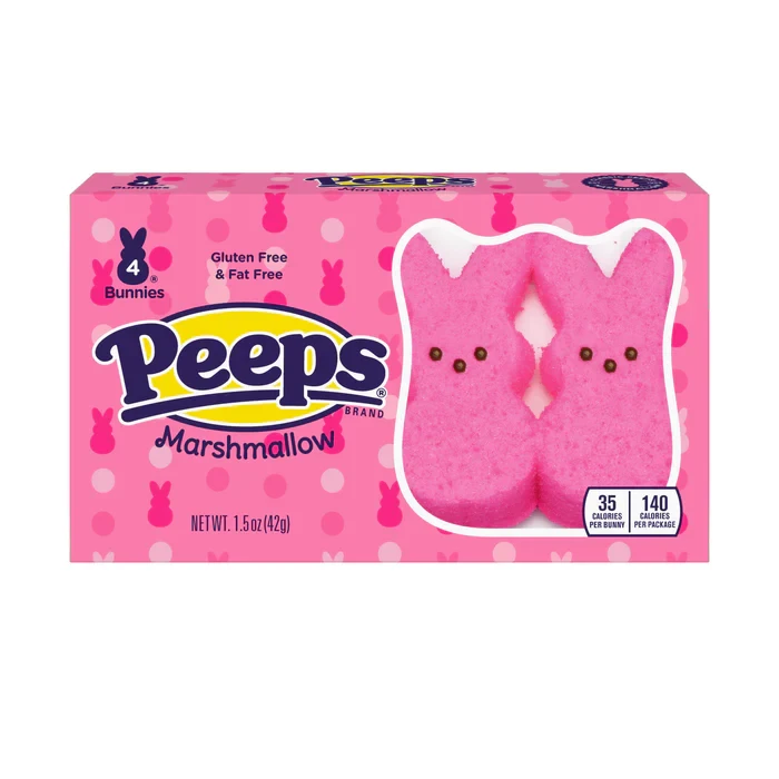 Зайчики из маршмелоа Peeps Marshmallow 4 Bunnies 42 г Розовый (1798893304)