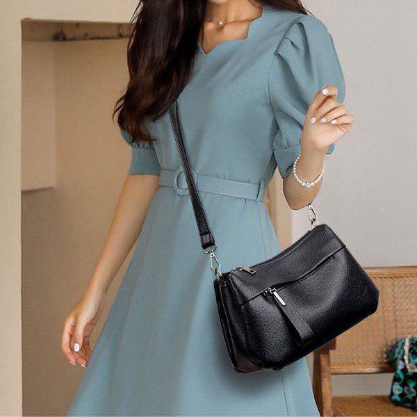 Сумка из экокожи со съемным ремешком 26х17х10 см Черный (KA00787) - фото 5 Сумка из экокожи со съемным ремешком 26х17х10 см Черный (KA00787) - фото 5