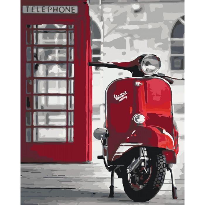 Картина за номерами Ideyka Міський пезаж Легендарна Vespa KHO2155 40x50 см (RLT8242)
