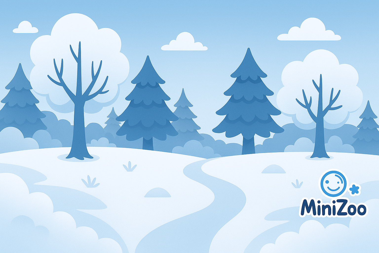 Коврик игровой Зимний лес (00004)