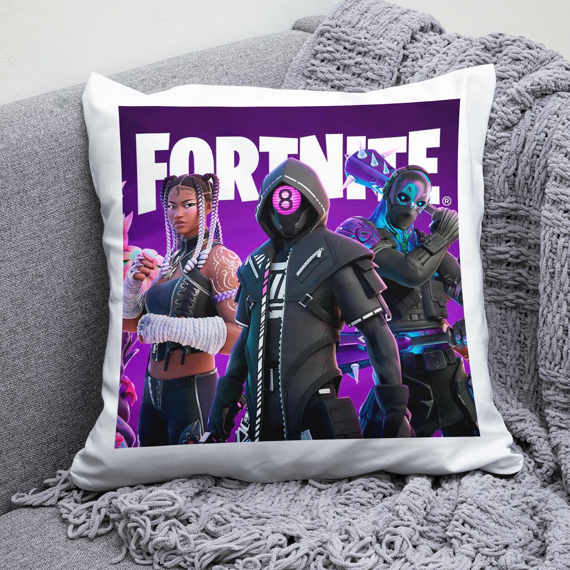 Плюшевая подушка квадрат с принтом игры Fortnite