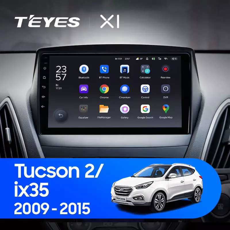 Автомагнитола штатная Teyes для Hyundai Tucson 2/IX35 2009-2015 Android X1 2+32G Wi-Fi вариант C (1659615626) - фото 3