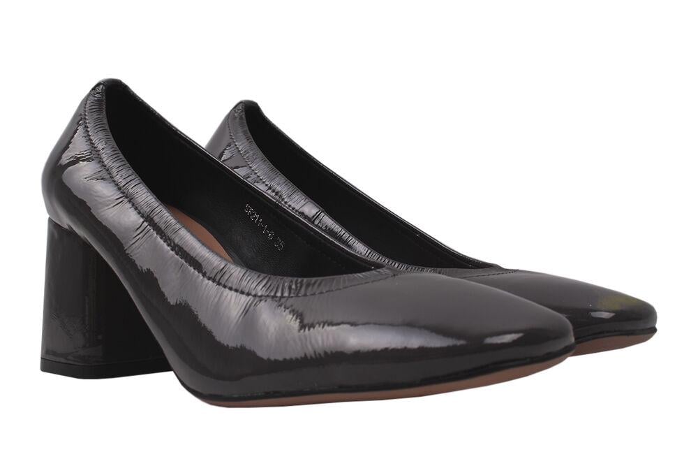 Туфли Sasha Fabiani на каблуке женские из лаковой кожи р. 36 Черный (2-20DT)