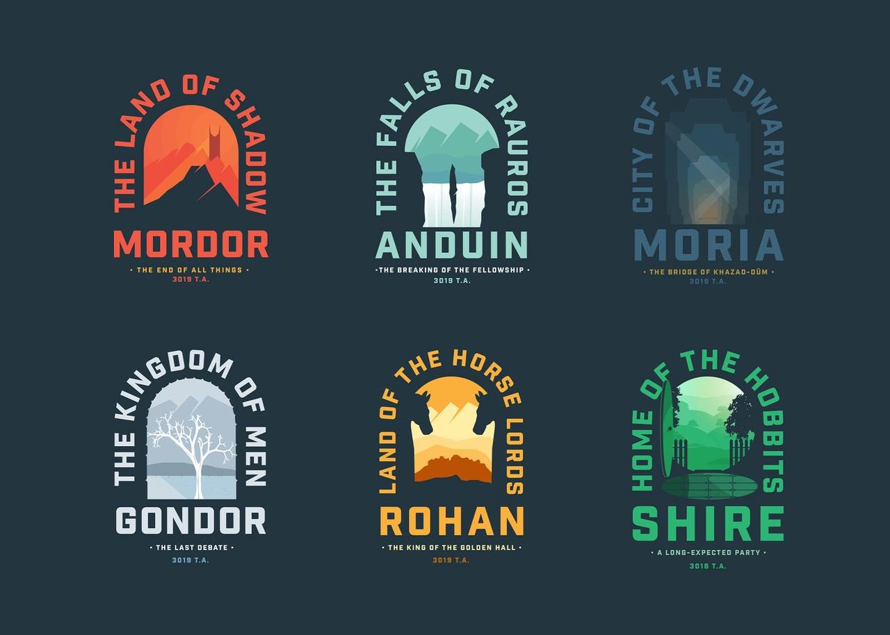 Картина постер Gee! The Lord of the Rings Властелин колец королевства 60х40 см LR 09.082