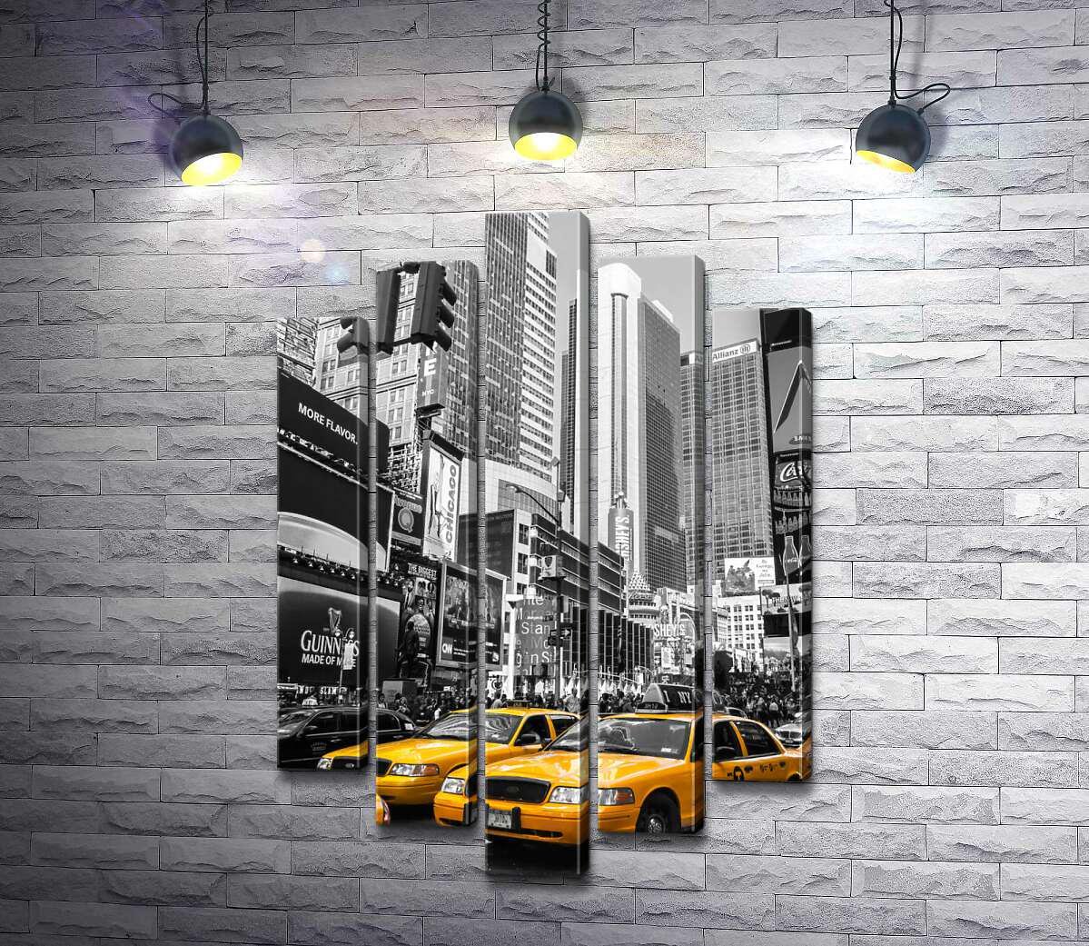 Модульная картина ArtPoster Жовті таксі заповнили шумні вулиці Нью-Йорку 100x150 см Модуль №26 (003049)