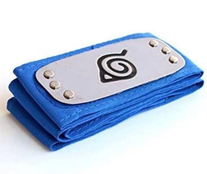 Повязка наруто с символикой скрытое письмо Синий