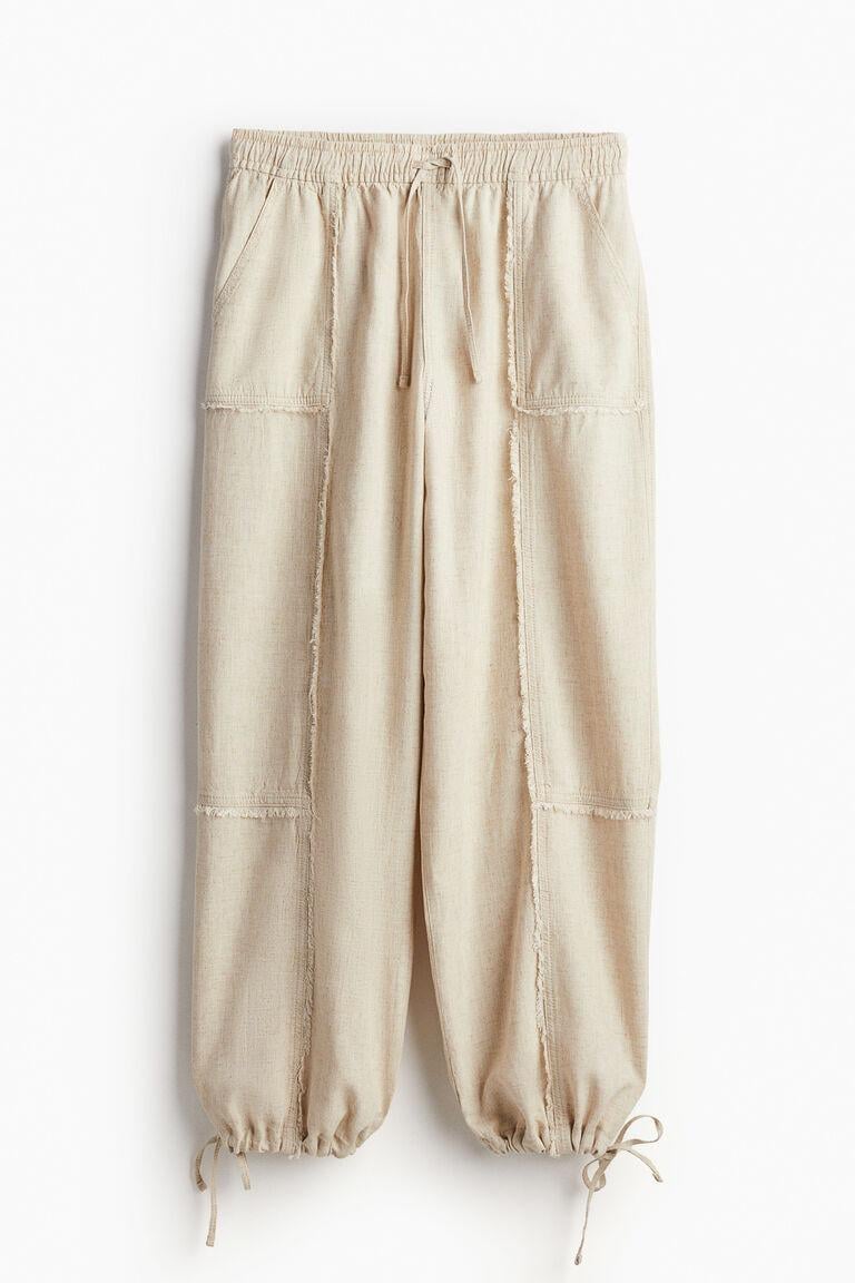 Брюки H&M 1224440П S Светло-бежевый (1111109409524)