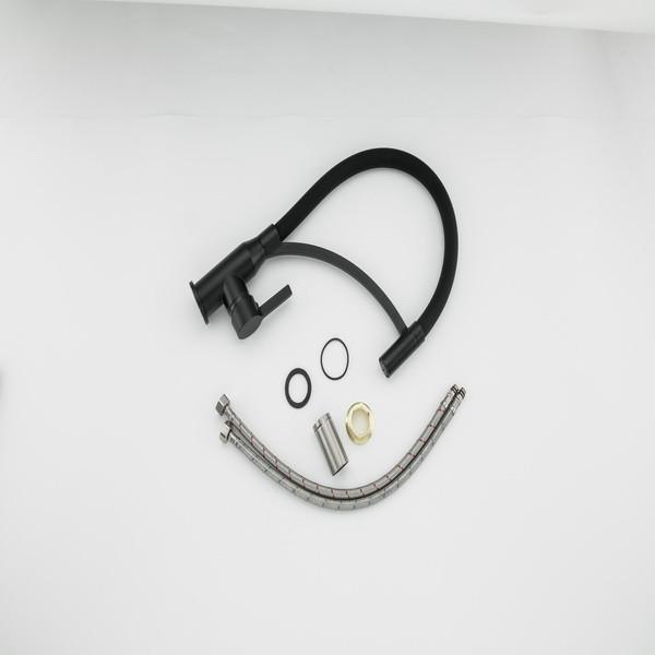 Змішувач для кухні Frap H52 F4552-6 з гнучким виливом Чорний - фото 5 Змішувач для кухні Frap H52 F4552-6 з гнучким виливом Чорний - фото 5