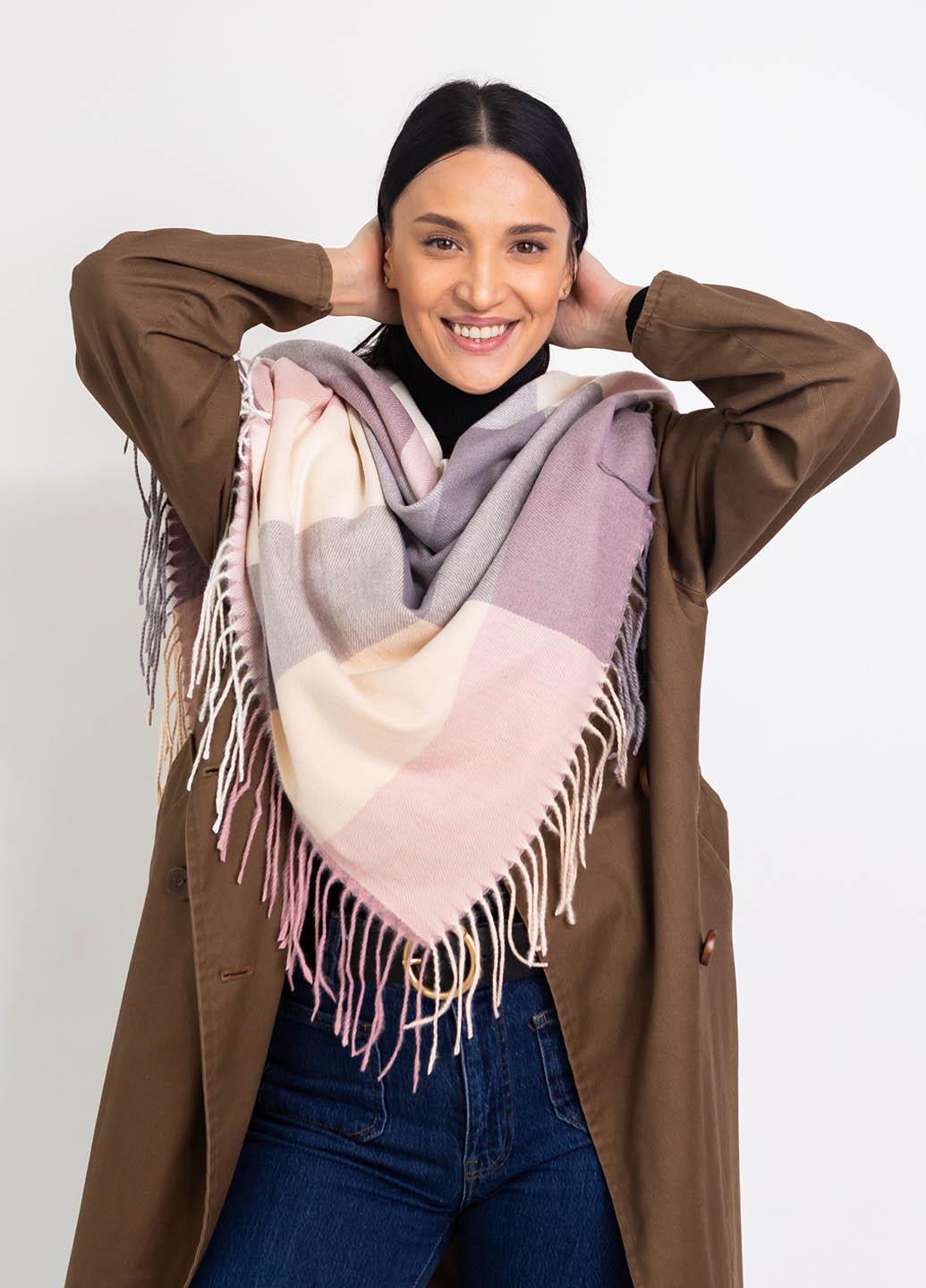 Платок теплый Клетка 100х100 см (С10039-10)