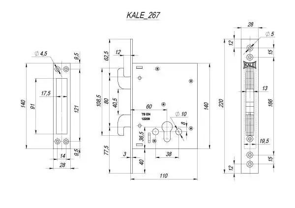 Замок цилиндровый 267 В с запорными крюкам с ответной планкой 60 мм Хром (1-30192) - фото 2 Замок цилиндровый 267 В с запорными крюкам с ответной планкой 60 мм Хром (1-30192) - фото 2