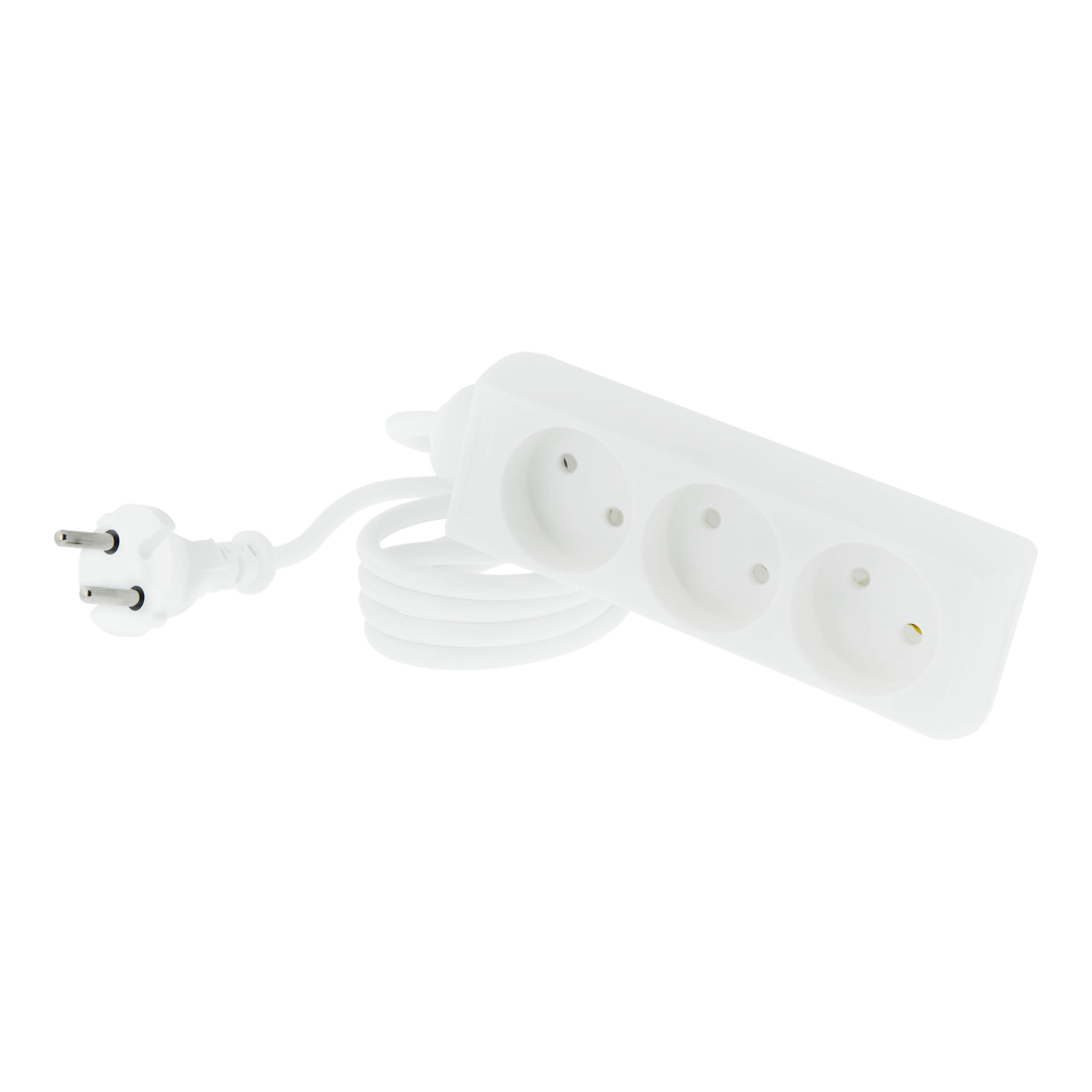 Удлинитель Tecro TSC-3-5 Белый 3 розетки 10А кабель 5 м (28678752)