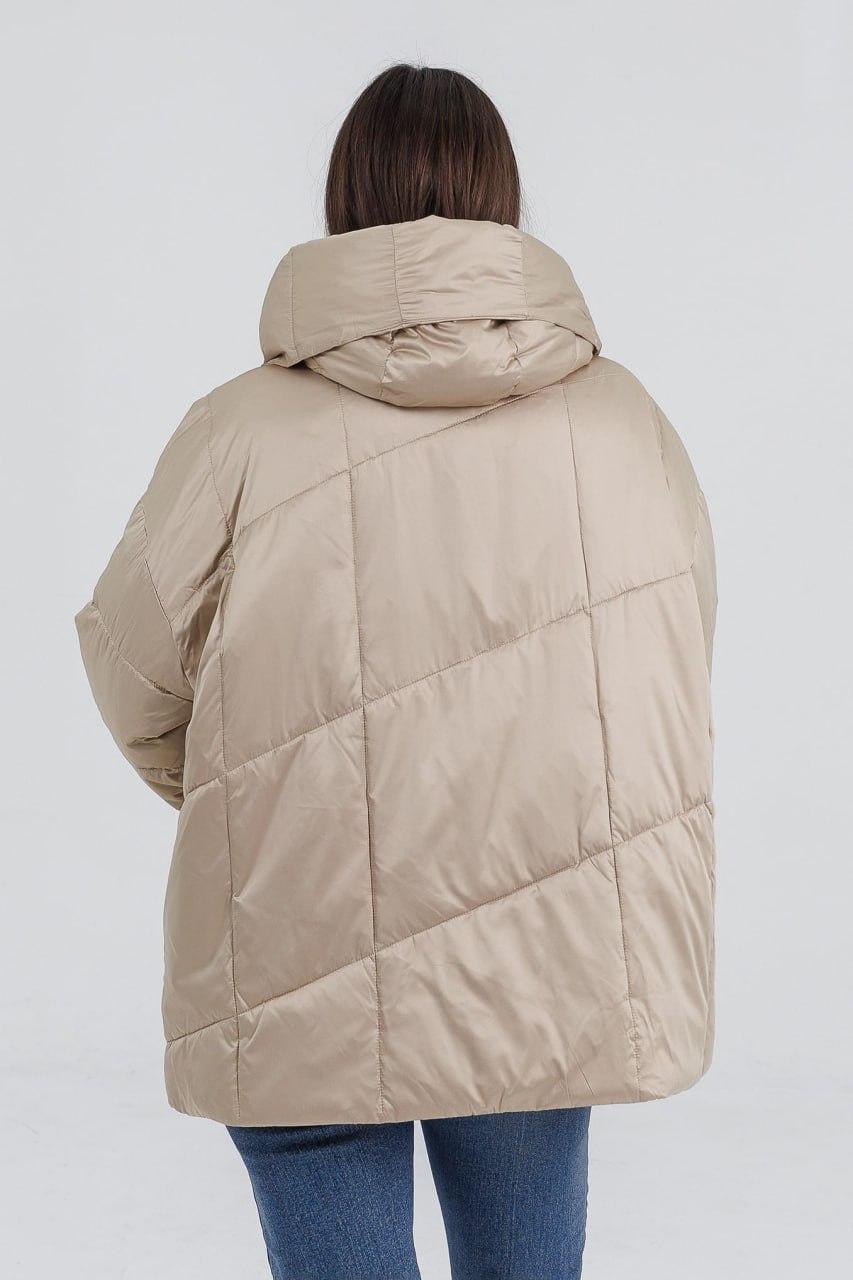 Куртка-пуховик жіноча зимова р. 46 Айворі (5208a/46) - фото 2 Куртка-пуховик жіноча зимова р. 46 Айворі (5208a/46) - фото 2