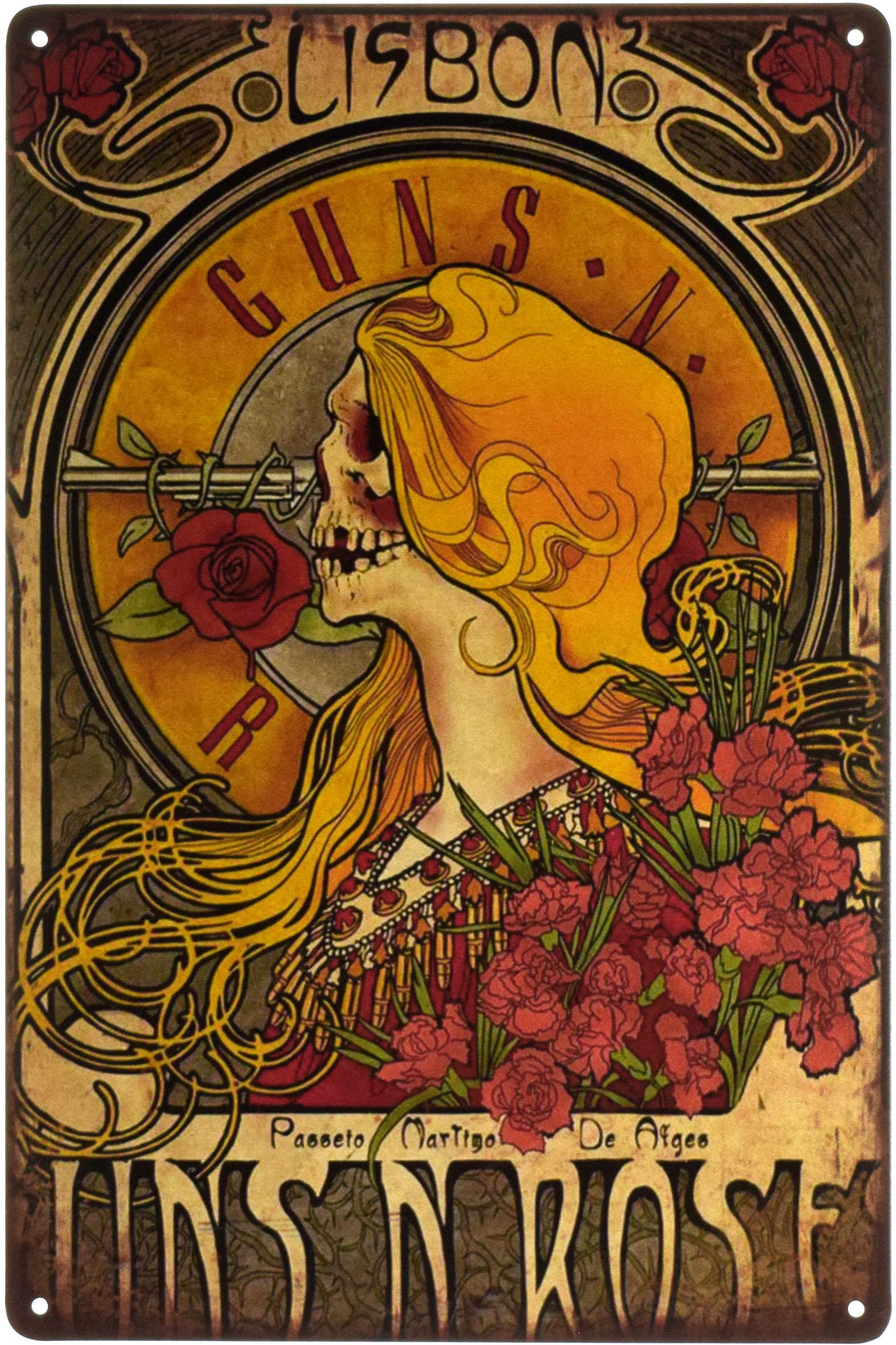 Табличка металева Guns N’ Roses Lisbon 20x30 см