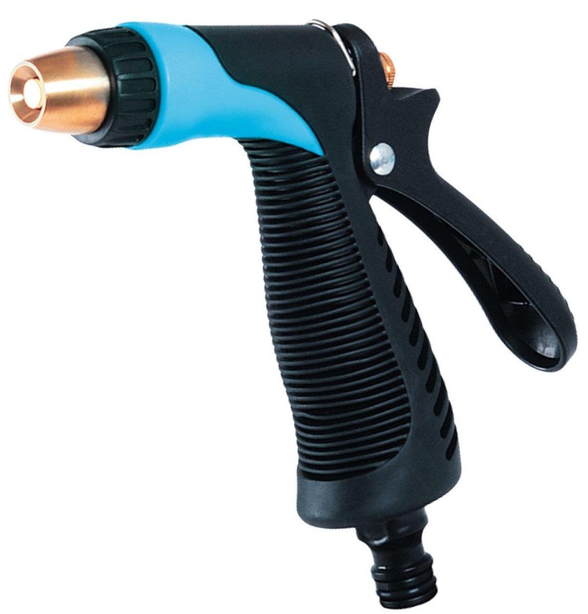 Зрошувач пістолетний Cellfast МАХ IDEAL Чорний з блакитним латунь плавне регулювання (622419)