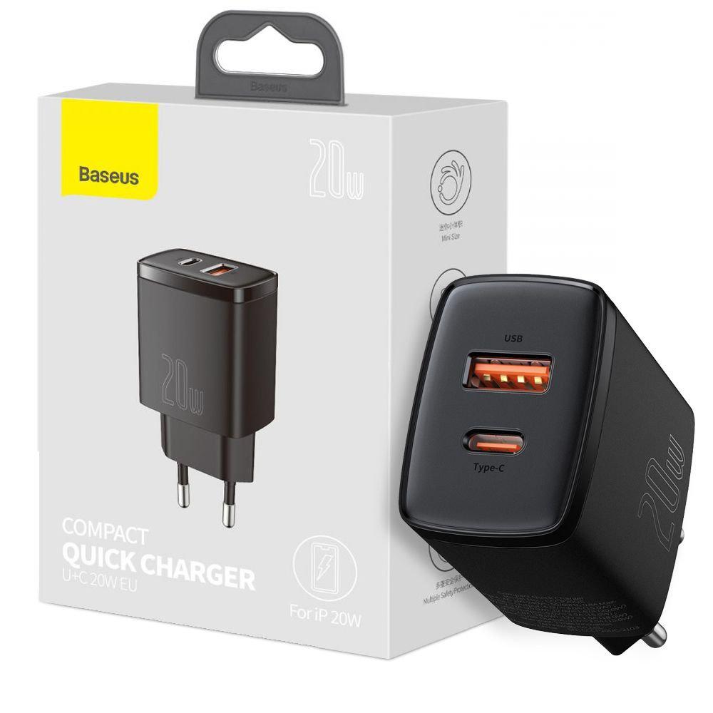 Зарядное устройство сетевое Baseus Compact Quick Charger 20 W Black (CCXJ-B01) - фото 6 Зарядное устройство сетевое Baseus Compact Quick Charger 20 W Black (CCXJ-B01) - фото 6
