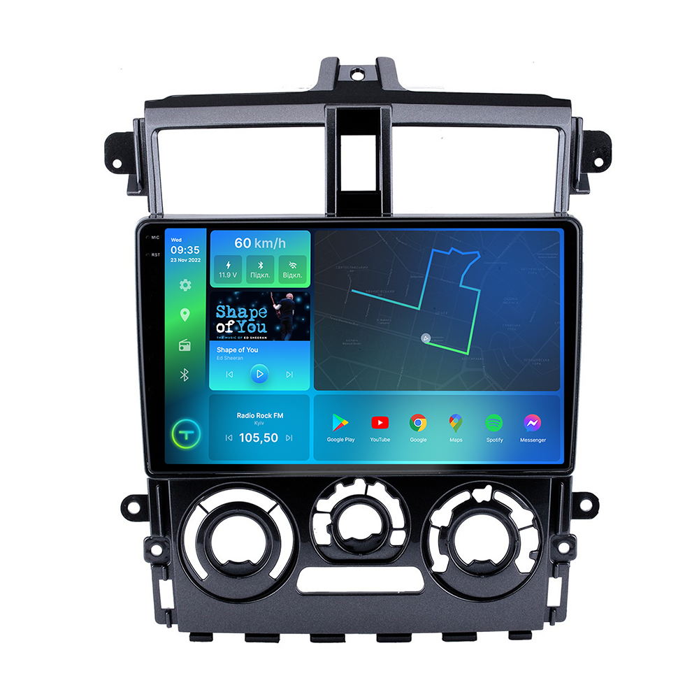 Автомагнитола штатная 2K переходная для Mitsubishi Colt 2007-2012 4G/Carplay/DSP 9" (202306735)