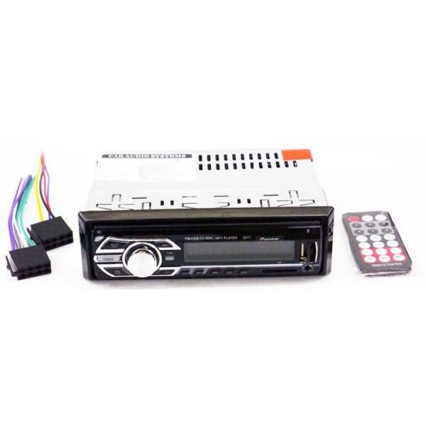 Автомагнитола 6317 мульти подсветка Usb RGB Fm Aux пульт 1 din - фото 1