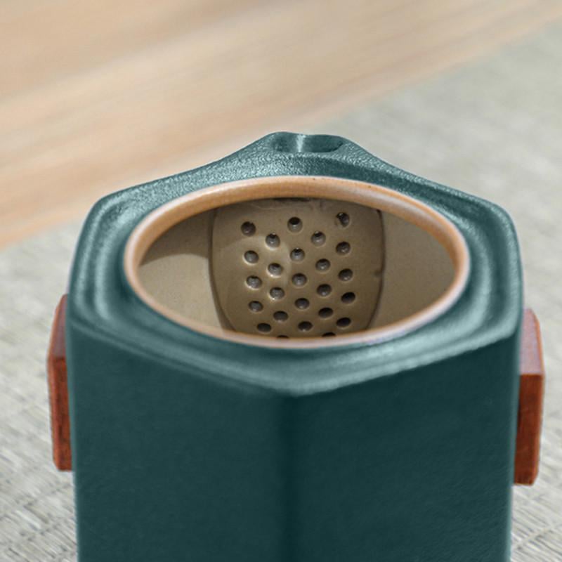 Сервіз для чайної церемонії дорожній Lesko 45521 керамічний 7 пр. Dark green (2471836542) - фото 2 Сервіз для чайної церемонії дорожній Lesko 45521 керамічний 7 пр. Dark green (2471836542) - фото 2