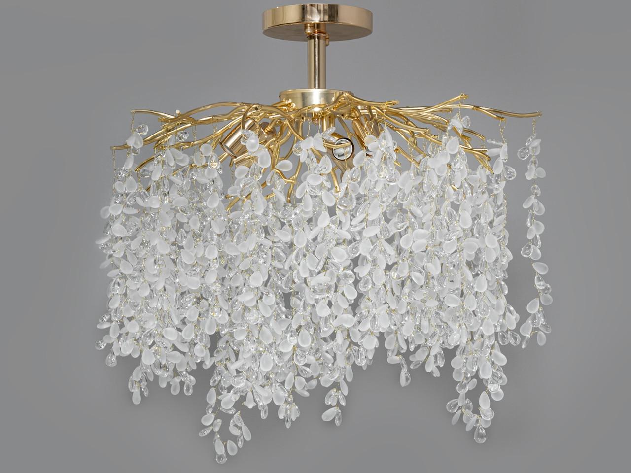 Люстра кришталева A603-600GD-LS Гліцинія в спальню на 7 ламп Золотий (2135321323) - фото 3 Люстра кришталева A603-600GD-LS Гліцинія в спальню на 7 ламп Золотий (2135321323) - фото 3