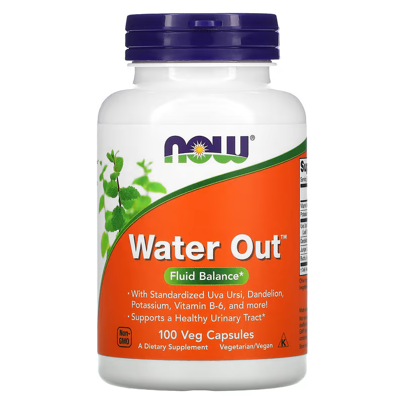 Витамины NOW Foods Water Out водный баланс 100 растительных капсул