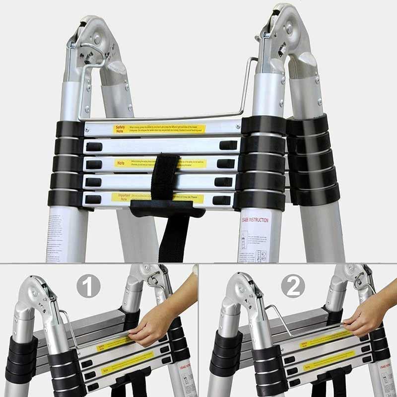 Драбина телескопічна подвійна 6 сходинок 1,9 +1,9 м - фото 3 Драбина телескопічна подвійна 6 сходинок 1,9 +1,9 м - фото 3