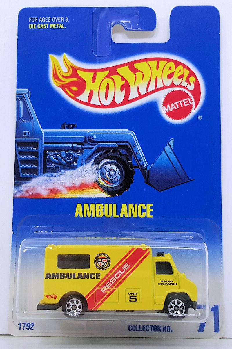 Игрушечная машинка Hot Wheels Ambulance 1997 №71 Yellow (1792- y) (2586189127)