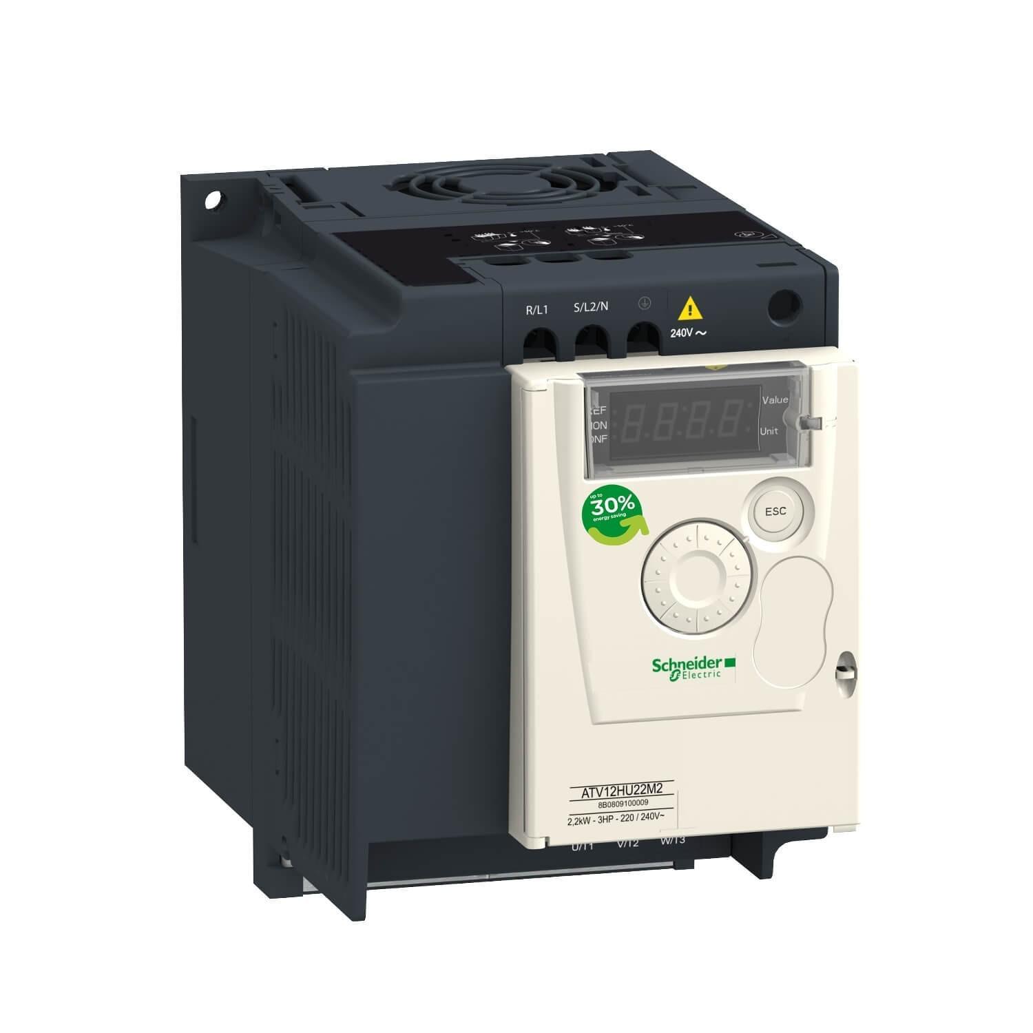Перетворювач частоти Schneider Electric ATV12 2,2 кВт 240V 1Ф (ATV12HU22M2) Перетворювач частоти Schneider Electric ATV12 2,2 кВт 240V 1Ф (ATV12HU22M2)