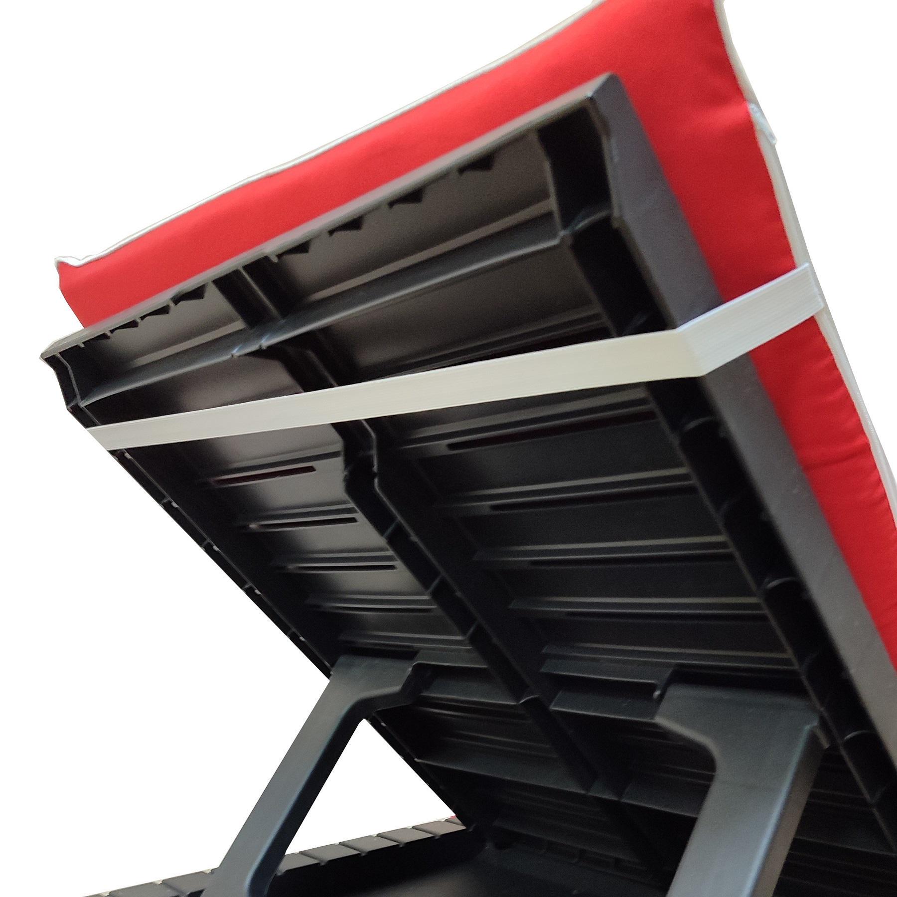 Матрас для шезлонга Ost-Fran UNI тексилк 1007 188x58x5 см Бело-красные полосы (3601) - фото 4