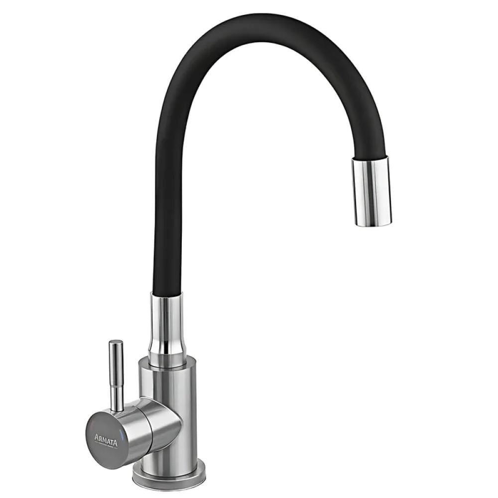 Змішувач для кухні Armata SUS-011 Refl.Black із силіконовим гнучким виливом (CH6480) Змішувач для кухні Armata SUS-011 Refl.Black із силіконовим гнучким виливом (CH6480)