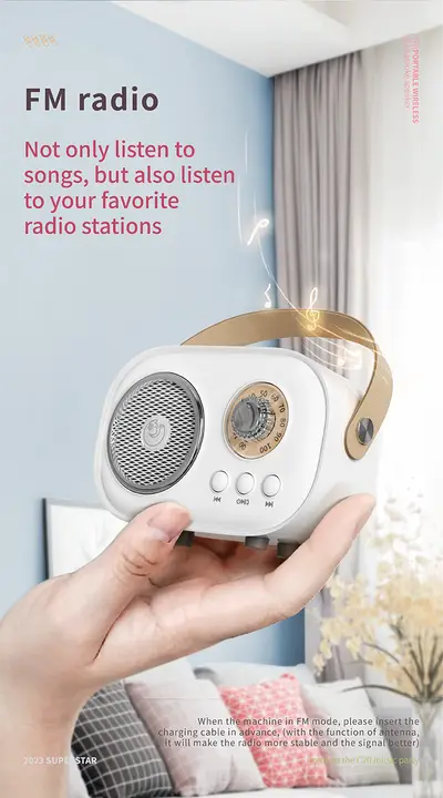 Колонка с микрофоном C20 Plus Bluetooth на аккумуляторе для караоке (25577641) - фото 3