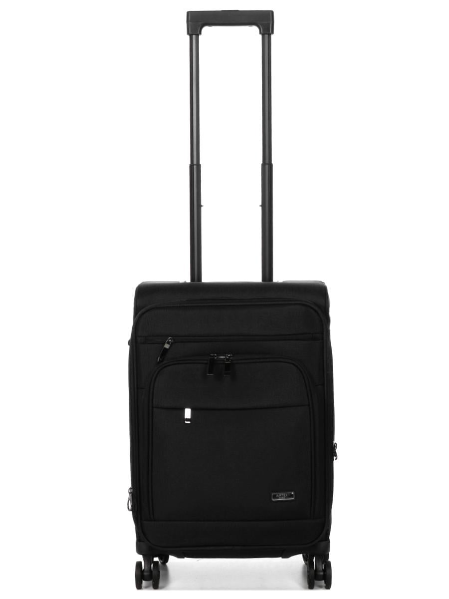Чемодан ручная кладь Airtex ткань S 55x37x22 + 5 см 39 л 3 кг Черный (829)