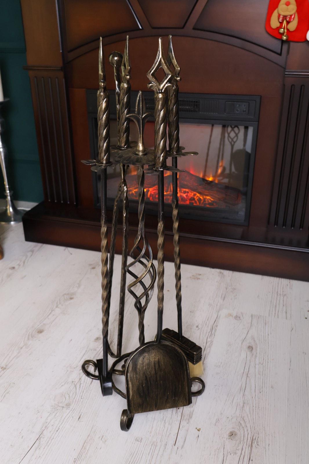 Набір камінного приладдя кований (Vi_0010) Набір камінного приладдя кований (Vi_0010)