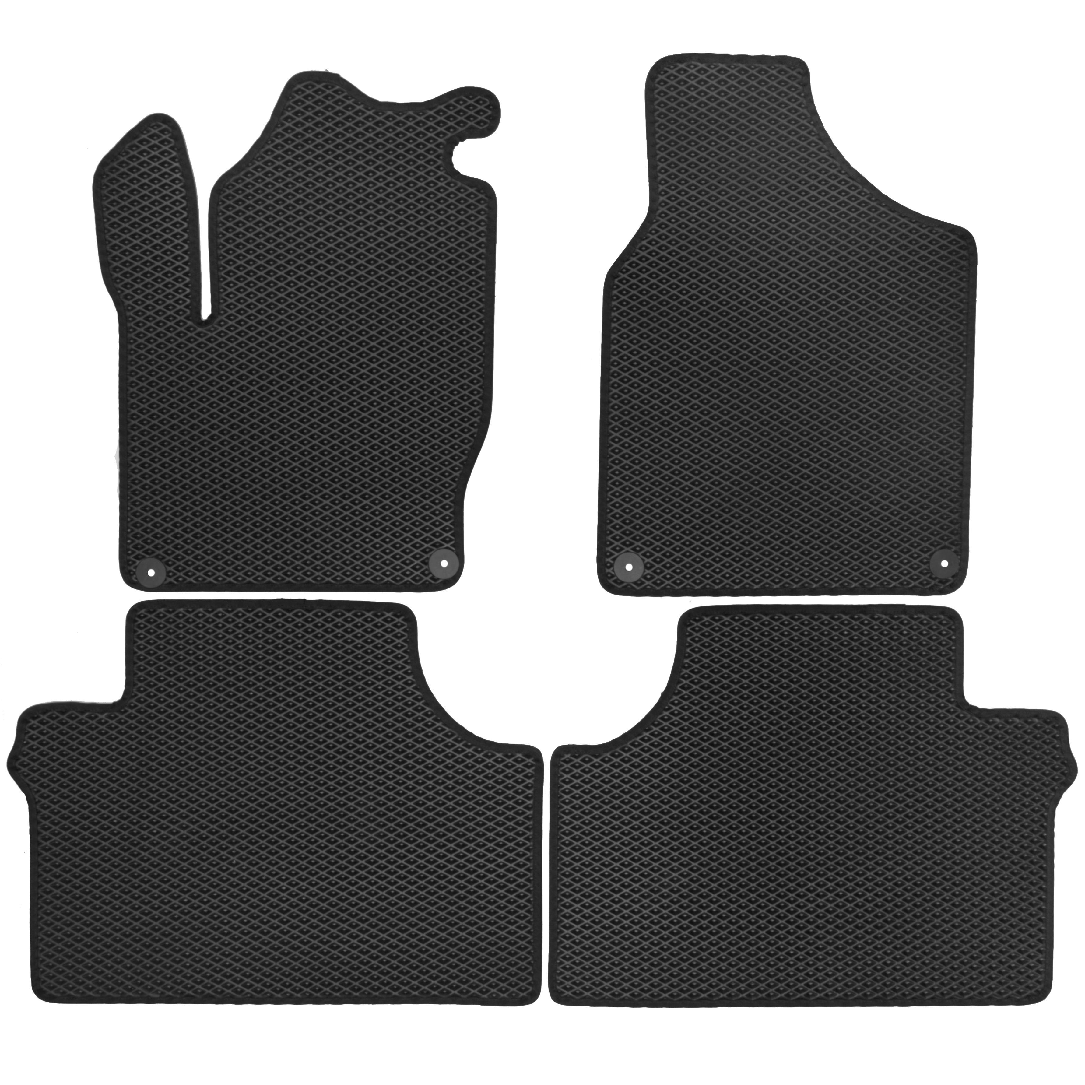 Коврики в салон для Volkswagen Sharan '01-10 EVA-полимерные Черный (150675)