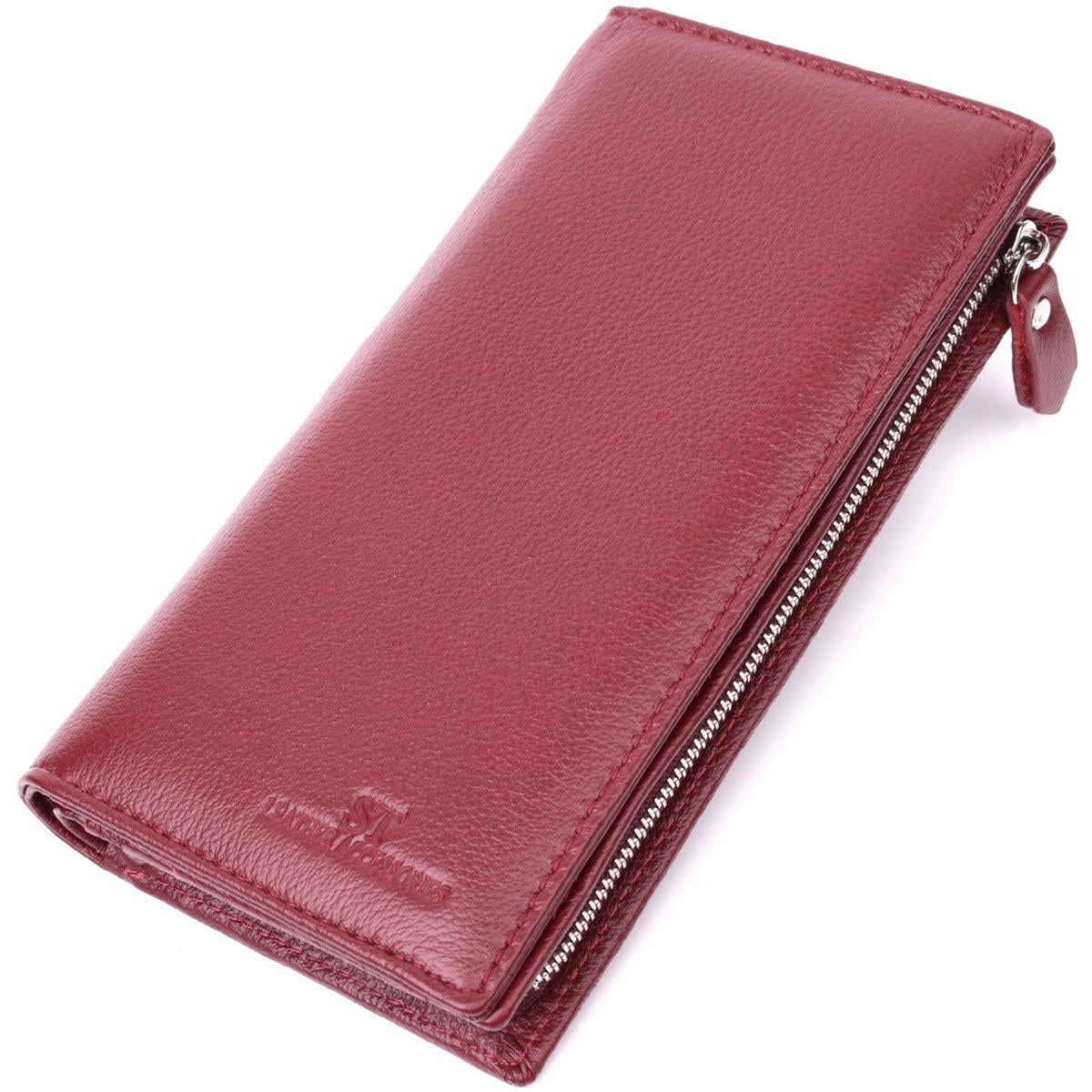Кошелек-клатч женский ST Leather 22534 для телефона из натуральной кожи Бордовый (168-136-22534)