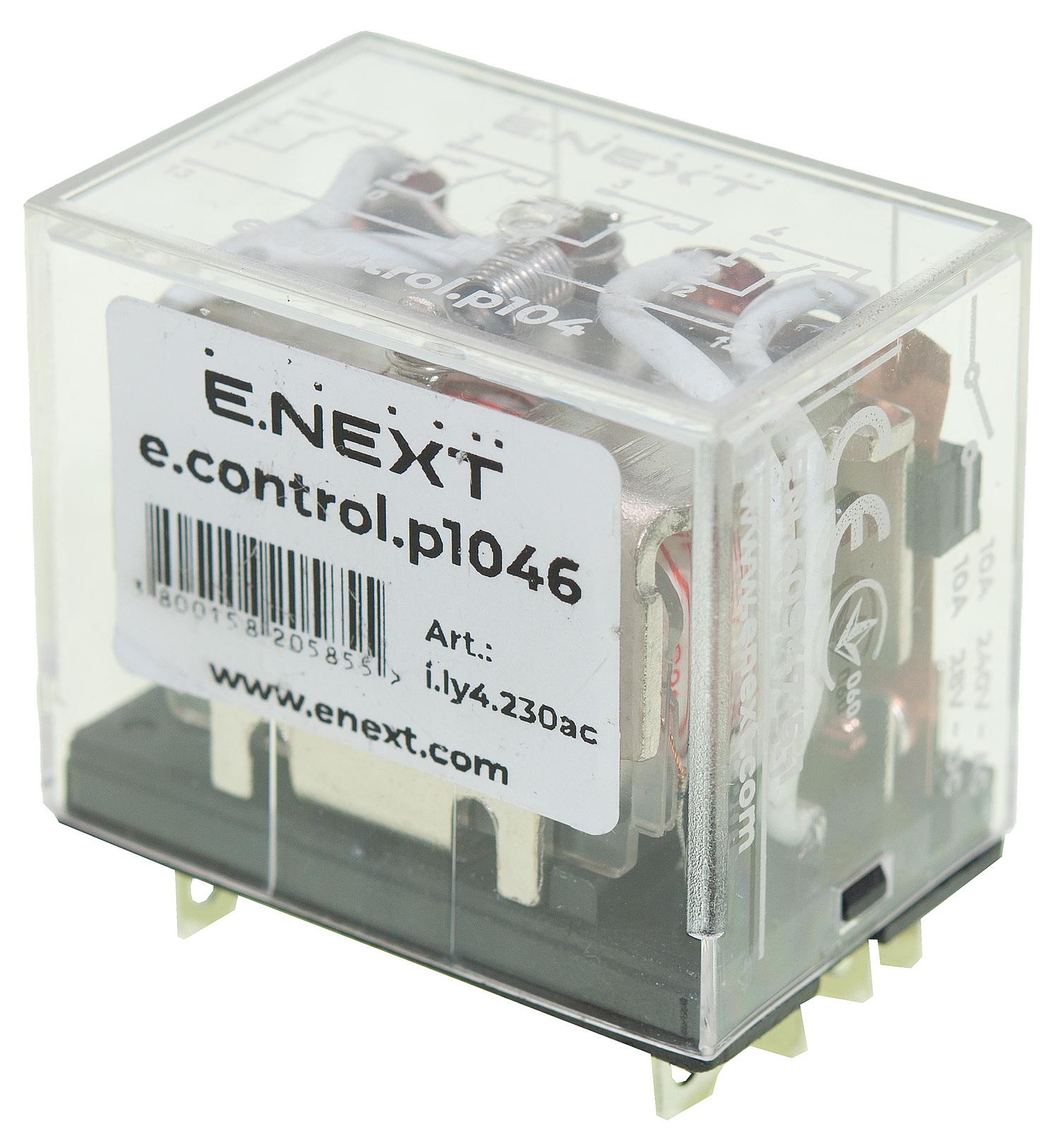 Реле промежуточное E.NEXT e.control.p1046 10А 4 группы катушка 230В AC (i.ly4.230ac) Реле промежуточное E.NEXT e.control.p1046 10А 4 группы катушка 230В AC (i.ly4.230ac)