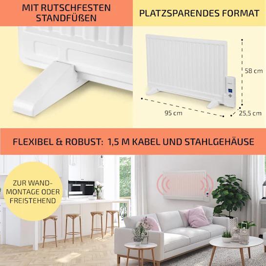 Обігрівач масляний OneConcept Wallander Ölradiator 800 Вт Білий - фото 6