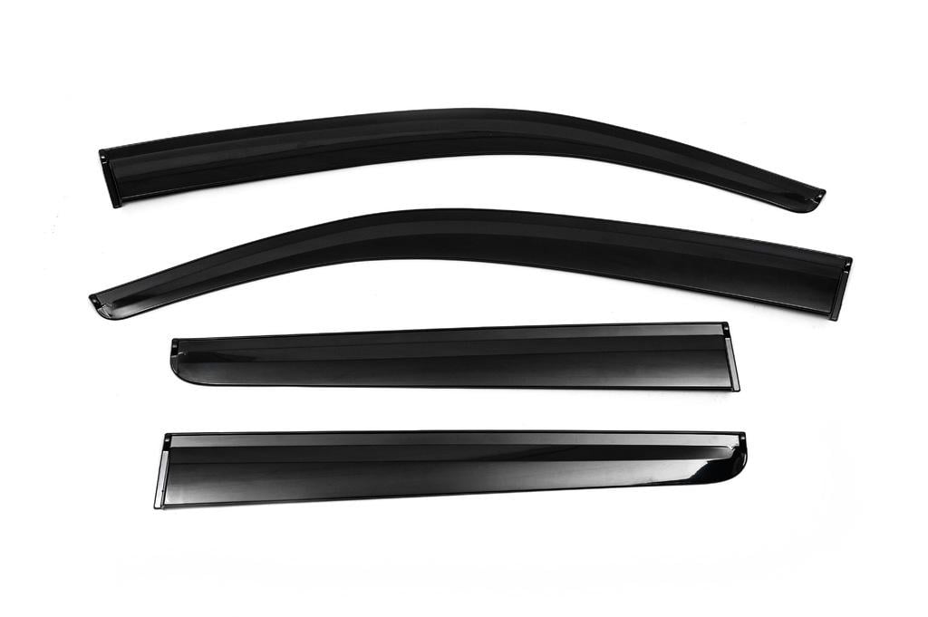 Ветровики Sunplex для Volkswagen Amarok 2010-2022 гг. полистирол Черный