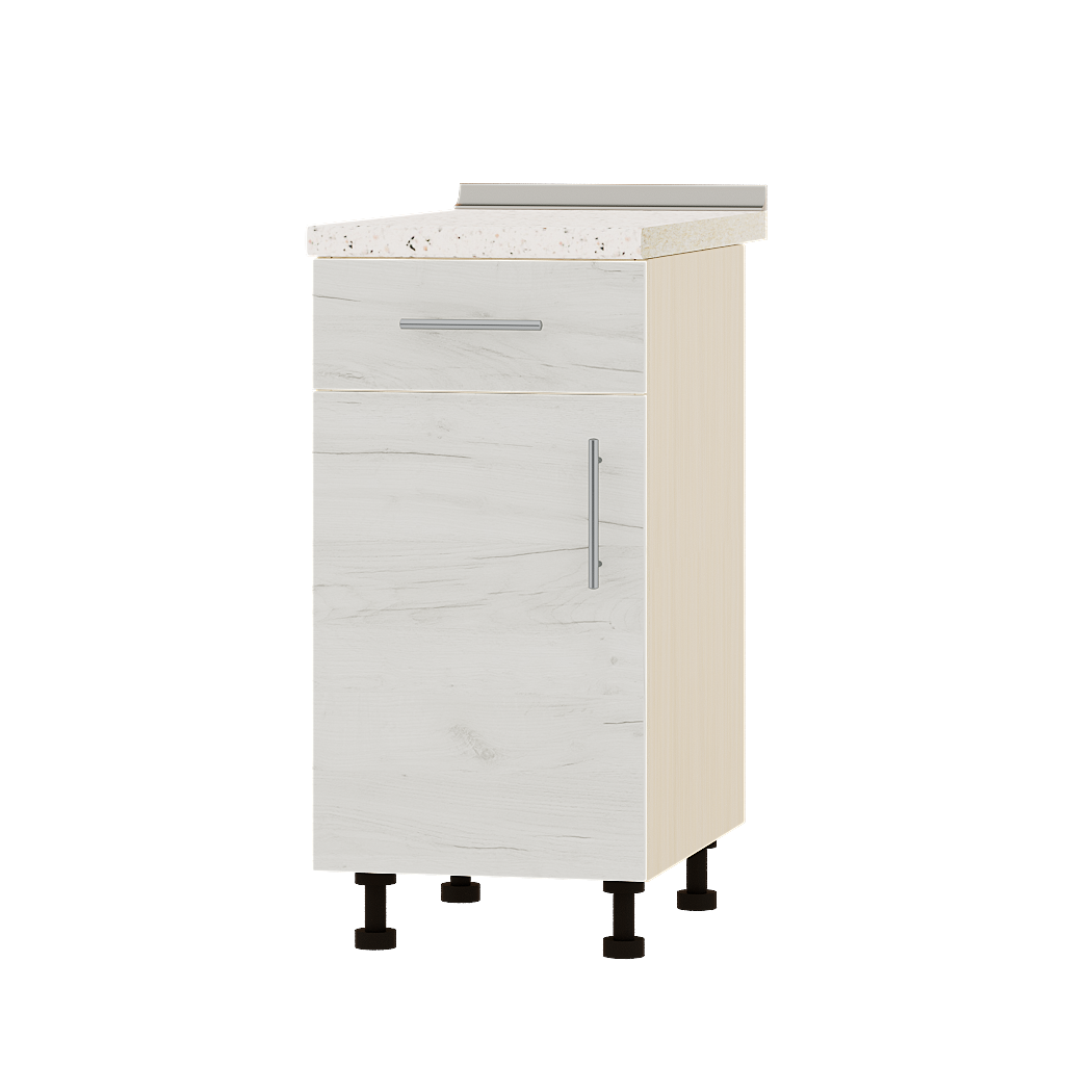 Шкаф нижний Эверест Оптима модуль Низ Н74-400 40х47х85 см Дуб крафт белый/Дуб Молочный (04103)