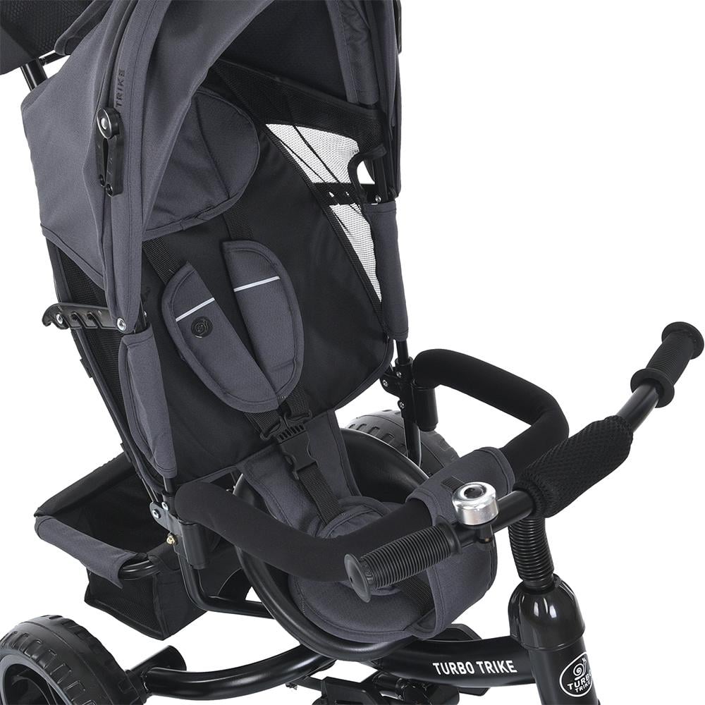 Велосипед трехколесный Turbo Trike MT 1005-2 с родительской ручкой Графитовый - фото 6 Велосипед трехколесный Turbo Trike MT 1005-2 с родительской ручкой Графитовый - фото 6
