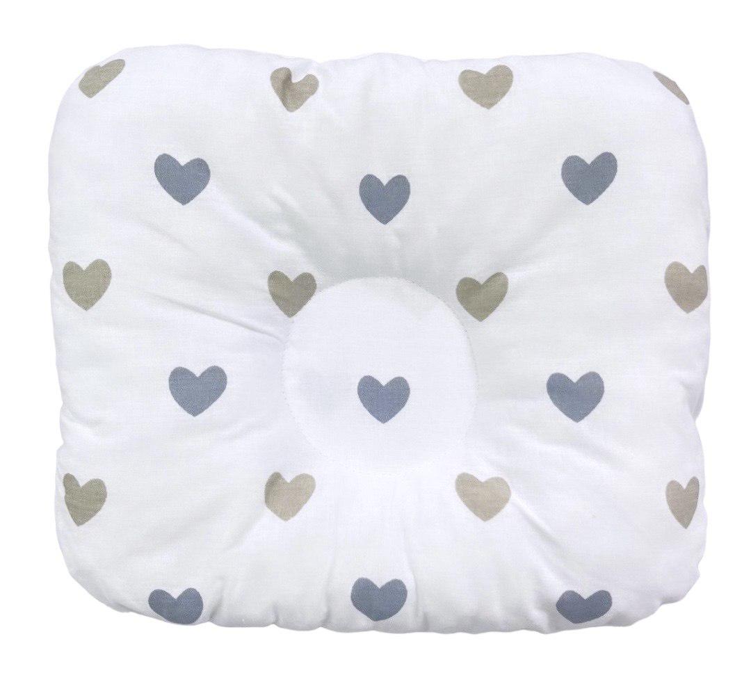 Подушка ортопедическая для новорожденных №3 Сердечки Серо-золотой (142896) Подушка ортопедическая для новорожденных №3 Сердечки Серо-золотой (142896)