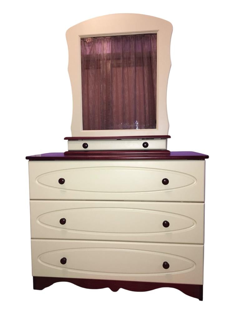 Туалетний столик дерев'яний Скіф Т-21 Червоне дерево/Ванільний (25545959)