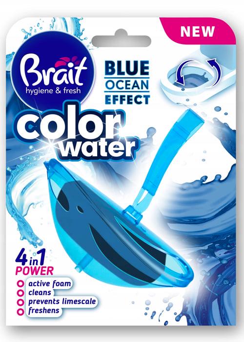 Туалетний блок для унітазу 4в1 Brait Color Water Blue Ocean 40 г - фото 1