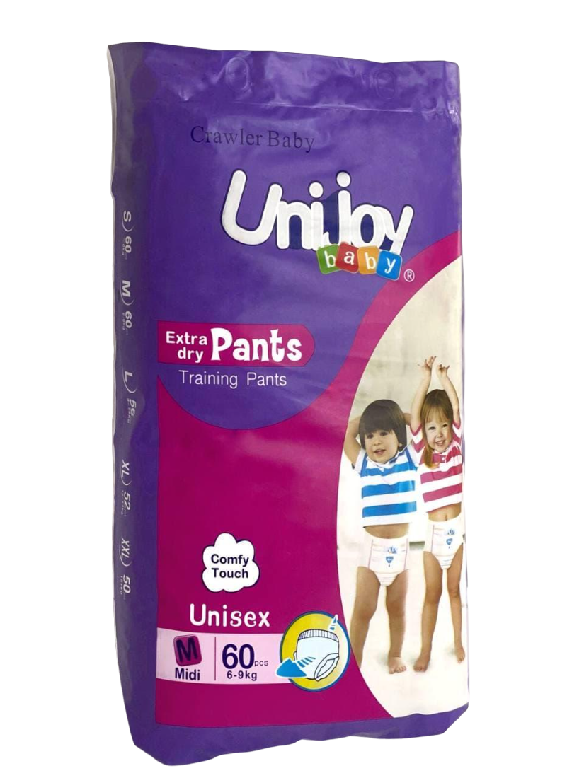 Підгузки-трусики UNIJOY Soft Pants ультратонкі органічні 60 шт. М 6-9 кг (PM60)