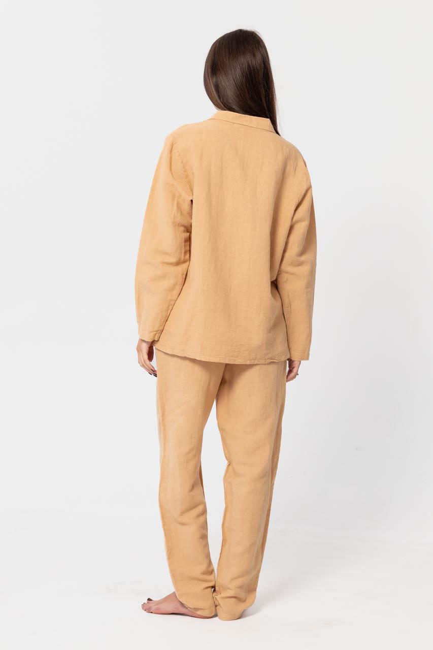 Штаны женские домашние Lotus Home Bruma из льна S Горчичный (26843117) - фото 8 Штаны женские домашние Lotus Home Bruma из льна S Горчичный (26843117) - фото 8