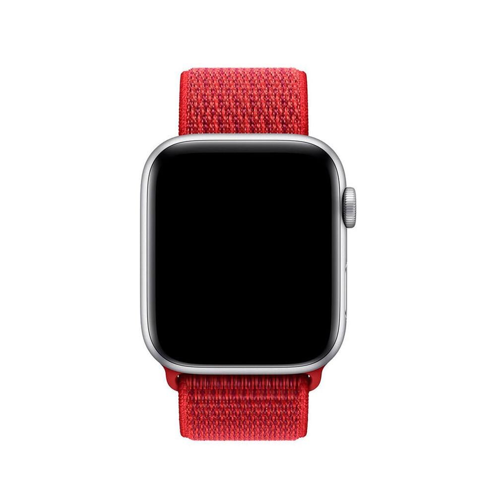 Тканинний ремінець Nylon Sport Band for Apple Watch 45/44/42mm, Red - фото 2