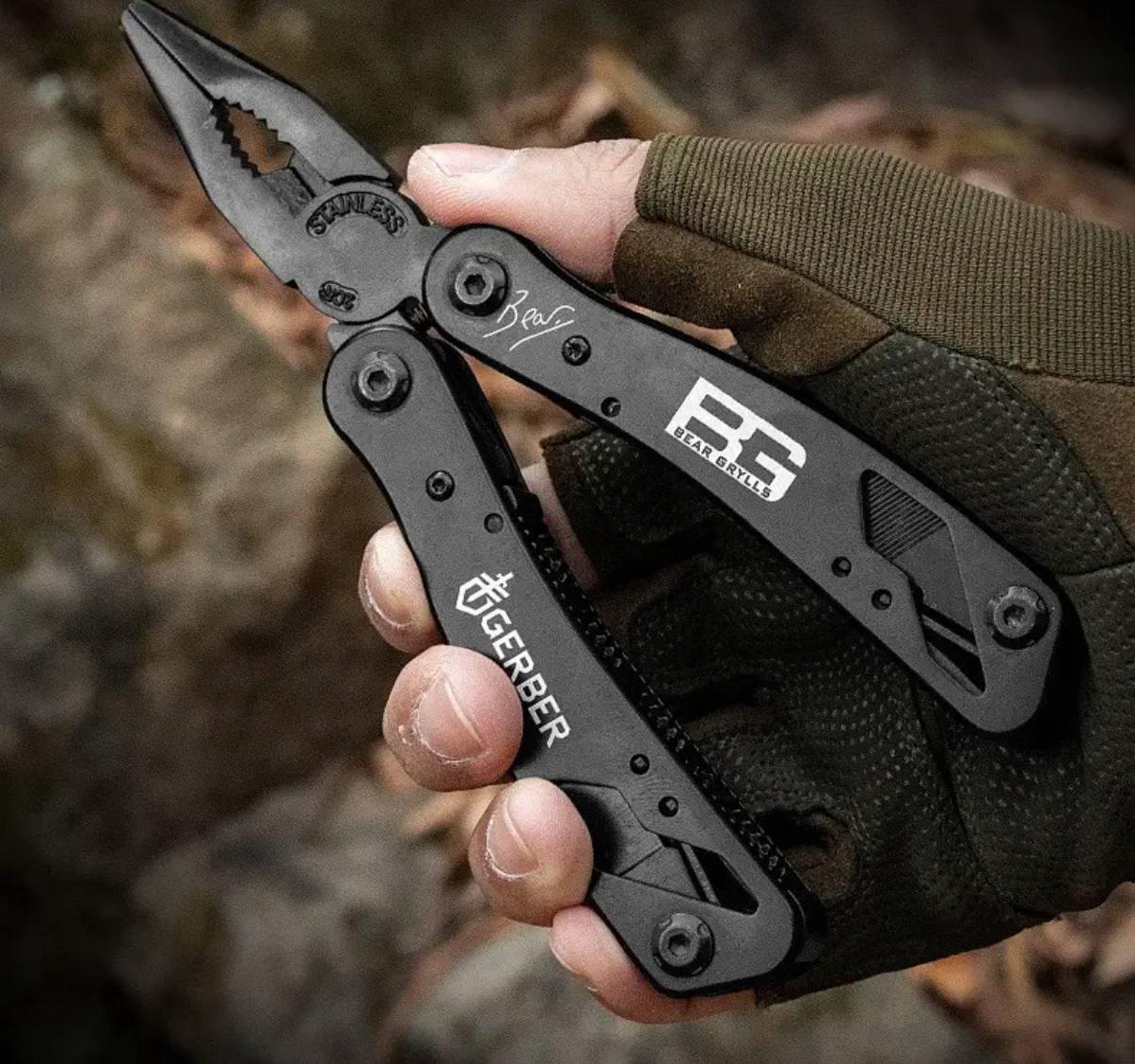 Мультитул Gerber bear grylls з набором біт насадок та пасатижами 9в1 - фото 7